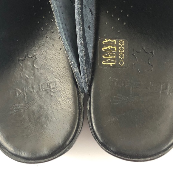 Dansko Shoes Womens 39 Blue Suede Perforated Slip on Open Toe Mules - Picture 11 of 12